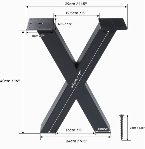 Pack black metal shaped - 2,